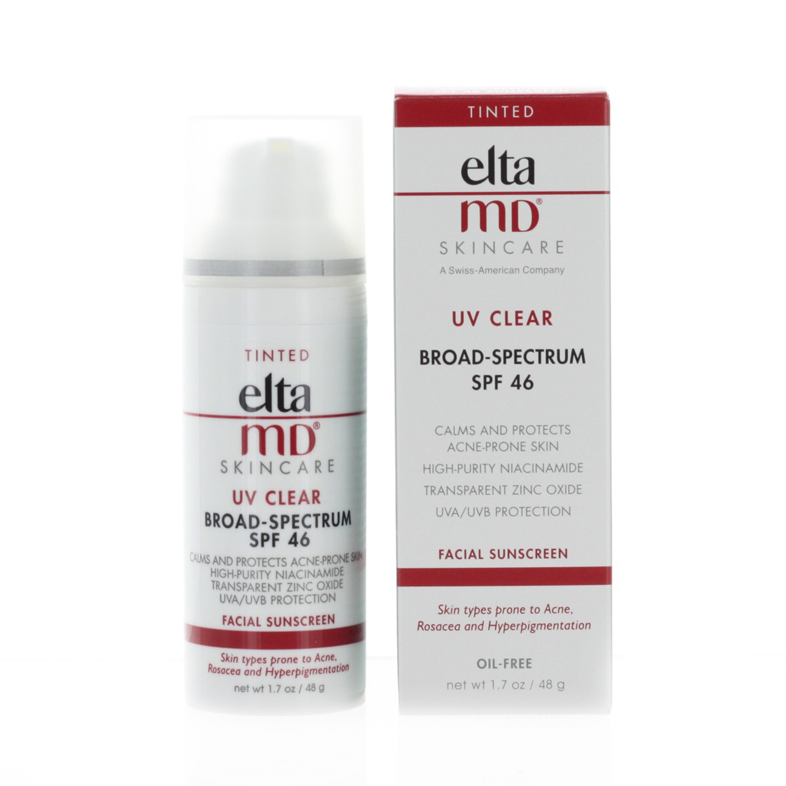 Elta MD UV Clear Broad Spectrum SPF 46 Facial Sunscreen 1 7oz TINTED